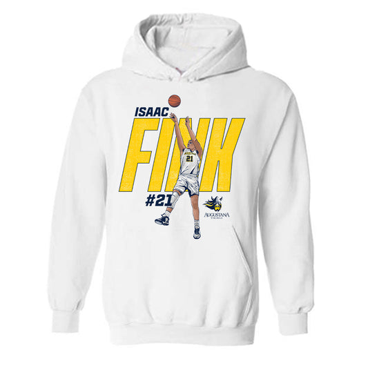 Augustana - NCAA Men's Basketball : Isaac Fink - Hooded Sweatshirt Individual Caricature