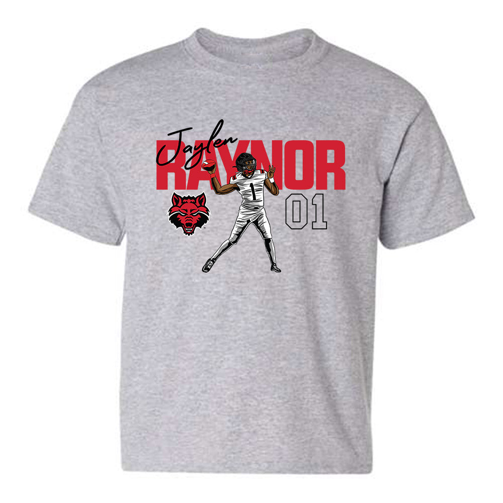 Arkansas State - NCAA Football : Jaylen Raynor - Youth T-Shirt Individual Caricature