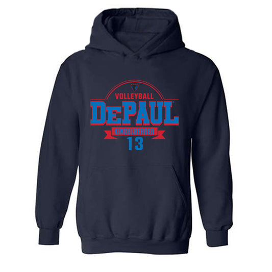 DePaul - NCAA Women's Volleyball : Aly Kindelberger - Hooded Sweatshirt Classic Fashion Shersey