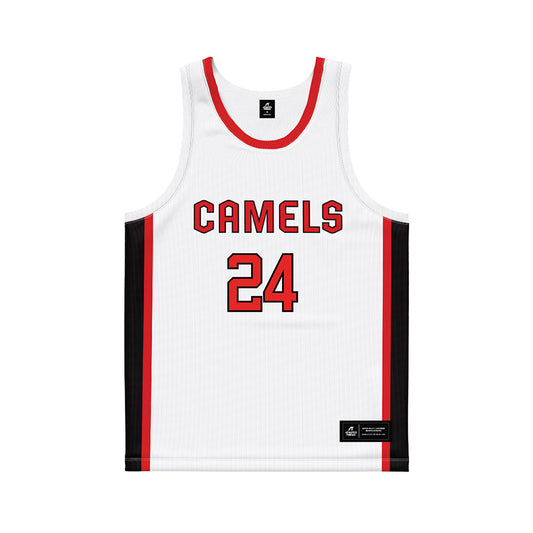 Campbell - NCAA Women's Basketball : Peris Smith - White Basketball Jersey