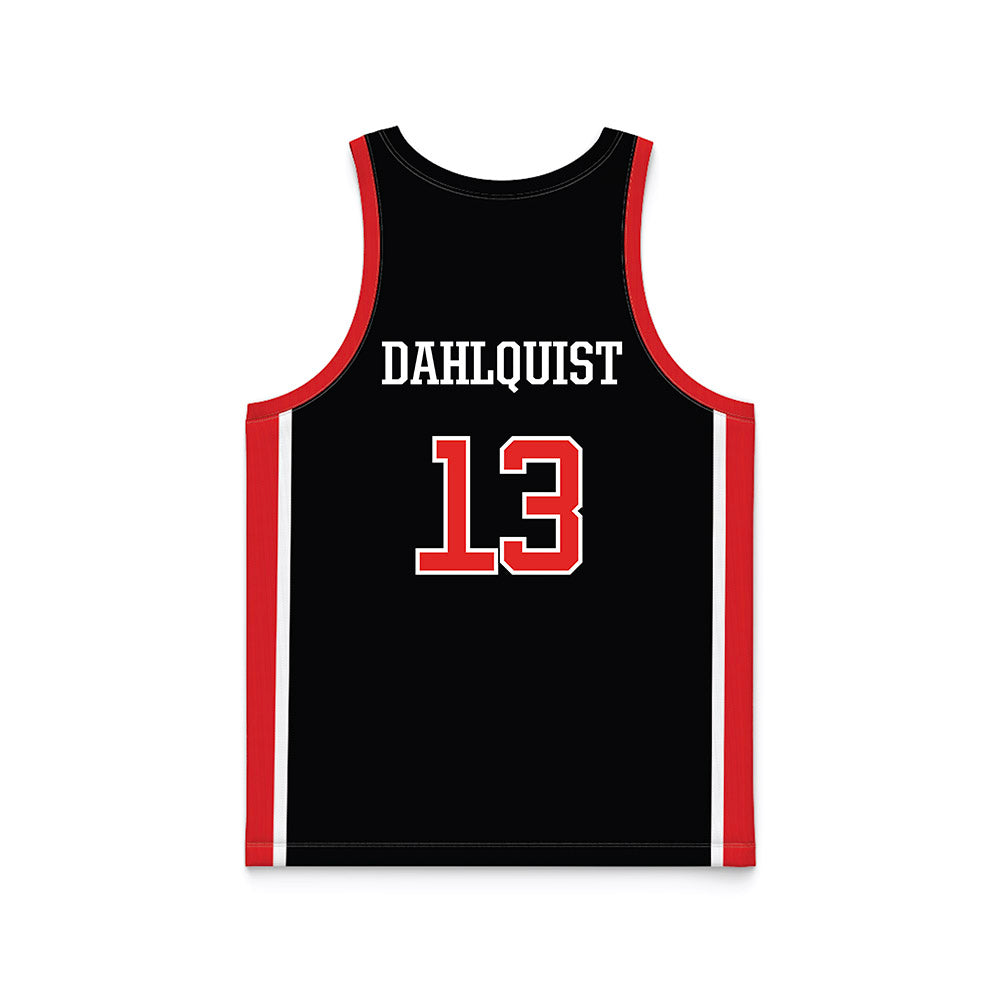 Campbell - NCAA Women's Basketball : Courtney Dahlquist - Black Basketball Jersey
