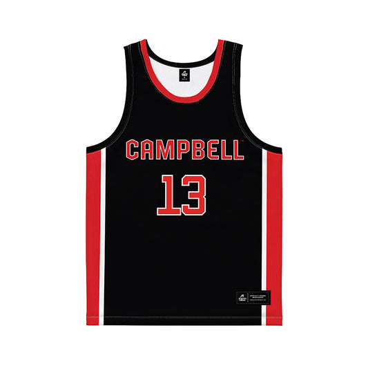 Campbell - NCAA Women's Basketball : Courtney Dahlquist - Black Basketball Jersey