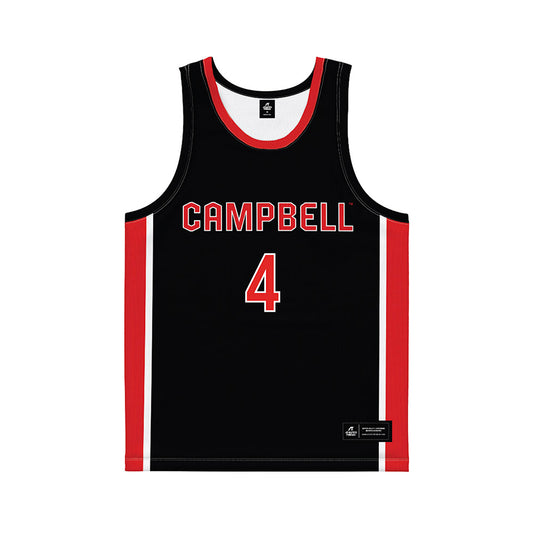 Campbell - NCAA Women's Basketball : Taylor Cotter - Black Basketball Jersey