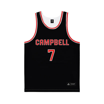 Campbell - NCAA Men's Basketball : Efe Gucoglu - Black Jersey