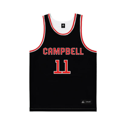 Campbell - NCAA Men's Basketball : Omar Harris - Black Jersey