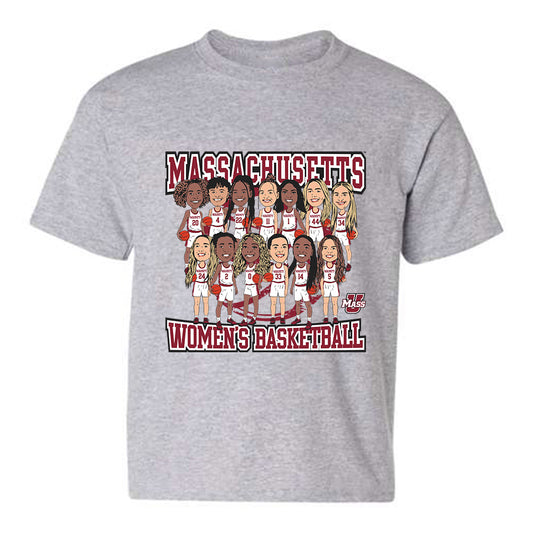 UMass - NCAA Women's Basketball : Youth T-shirt Team Caricature