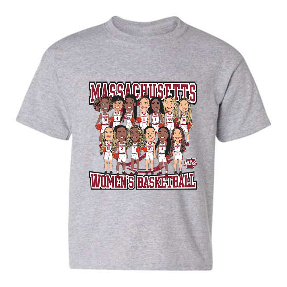 UMass - NCAA Women's Basketball : Youth T-shirt Team Caricature