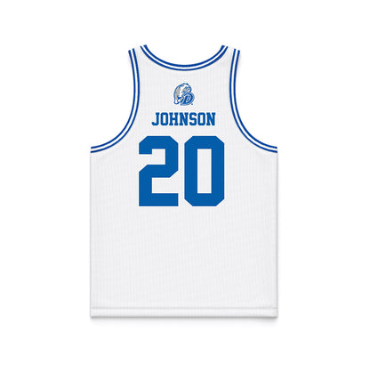 Drake - NCAA Men's Basketball : Chico Johnson - Basketball Jersey White