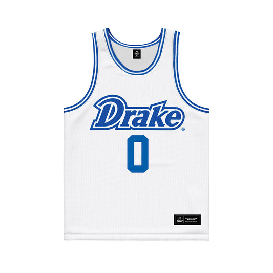 Drake - NCAA Men's Basketball : Kyron Gibson - Basketball Jersey White