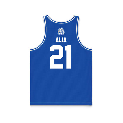Drake - NCAA Men's Basketball : Andrew Alia - Basketball Jersey Blue