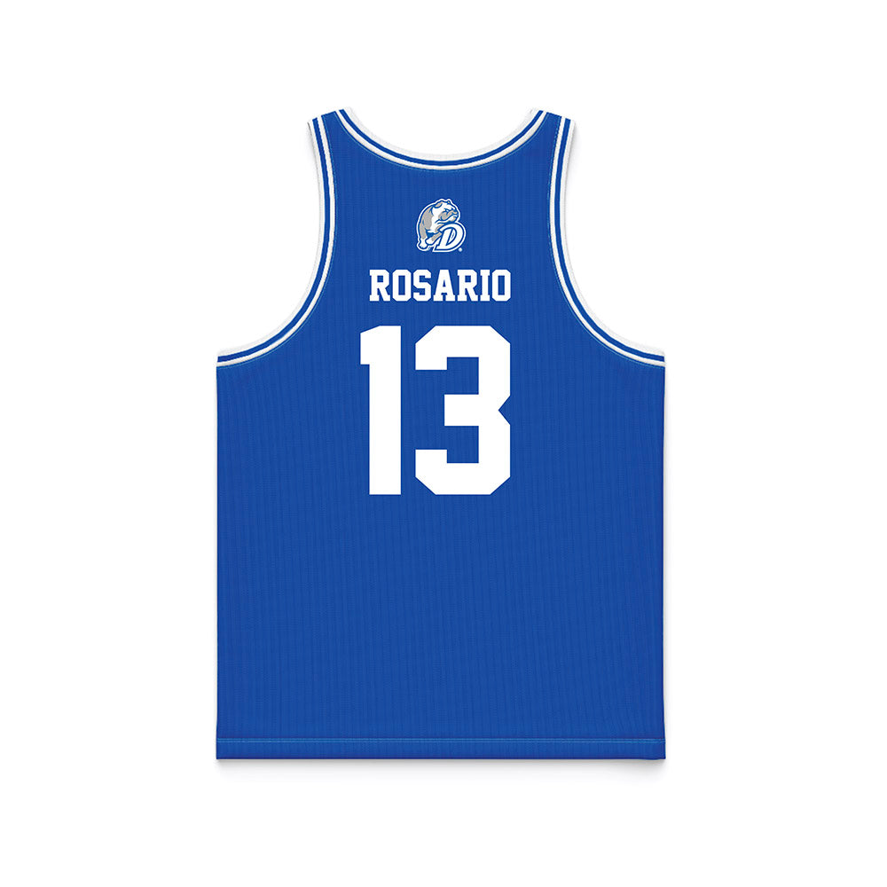 Drake - NCAA Men's Basketball : Carlos Rosario - Basketball Jersey Blue