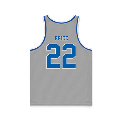 Drake - NCAA Men's Basketball : Elijah Price - Basketball Jersey Grey