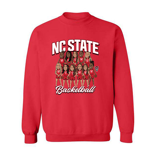 NC State - NCAA Women's Basketball : Crewneck Sweatshirt Team Caricature