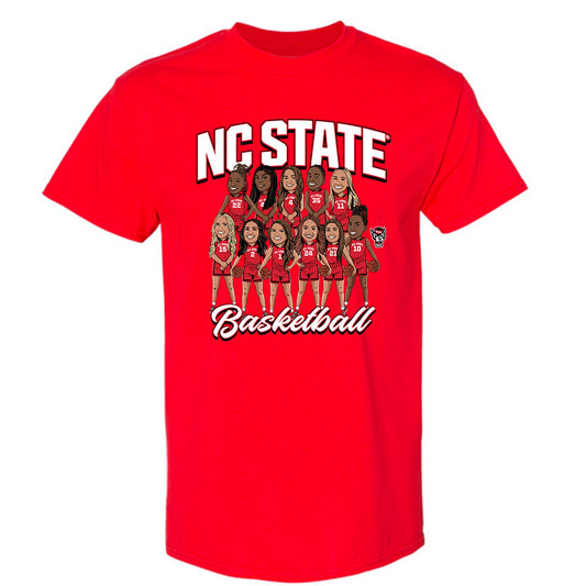 NC State - NCAA Women's Basketball : T-Shirt Team Caricature