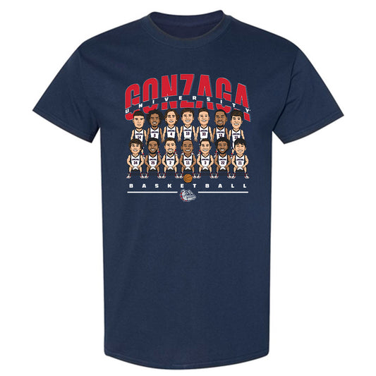 Gonzaga - NCAA Men's Basketball :  T-Shirt Team Caricature