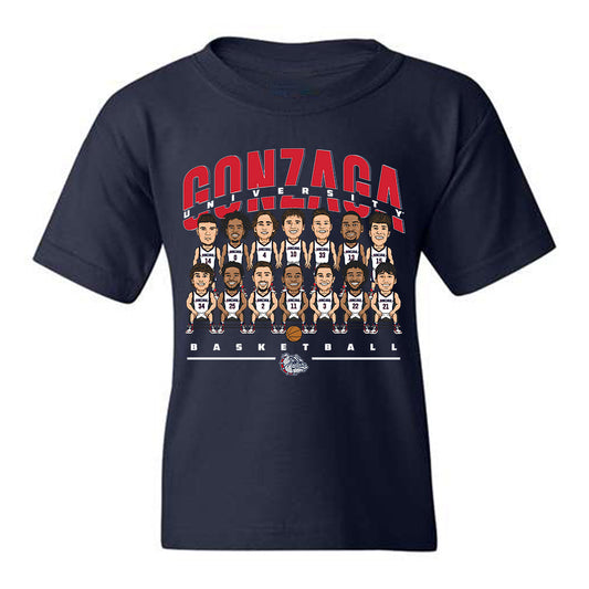 Gonzaga - NCAA Men's Basketball :  Youth T-Shirt Team Caricature