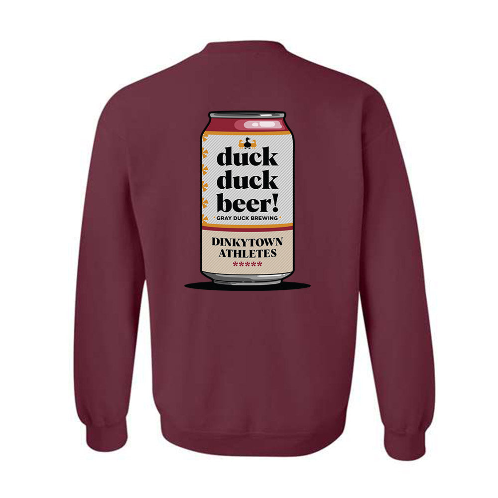 Dinkytown Athlete x Duck Duck : Maroon - Crewneck Sweatshirt