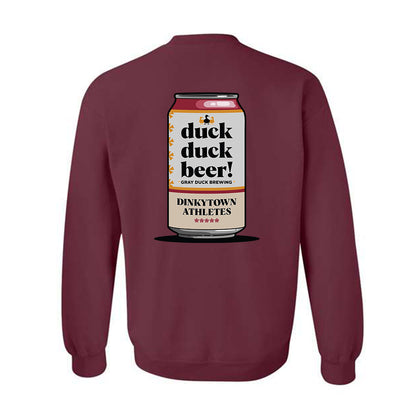 Dinkytown Athlete x Duck Duck : Maroon - Crewneck Sweatshirt