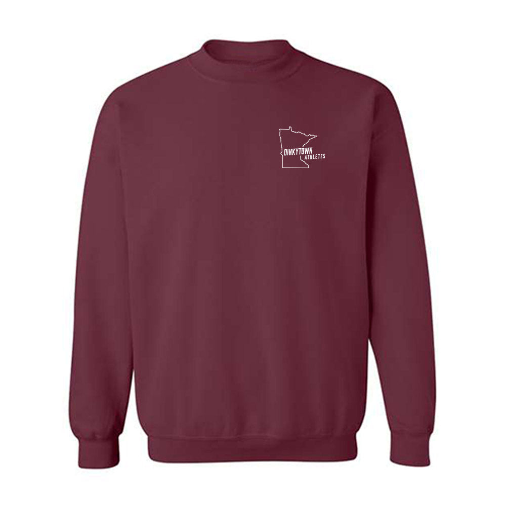 Dinkytown Athlete x Duck Duck : Maroon - Crewneck Sweatshirt
