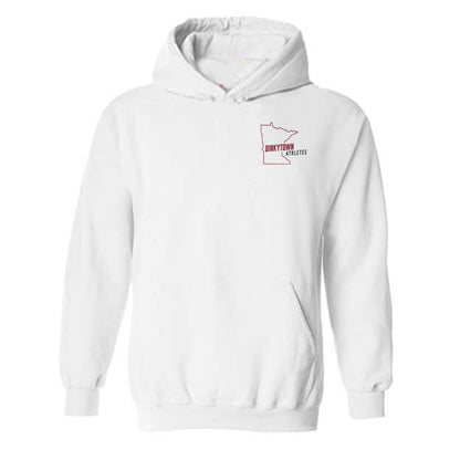 Dinkytown Athlete x Duck Duck : White - Hooded Sweatshirt