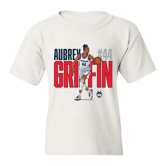 UConn - NCAA Women's Basketball : Aubrey Griffin - Youth T-Shirt Individual Caricature