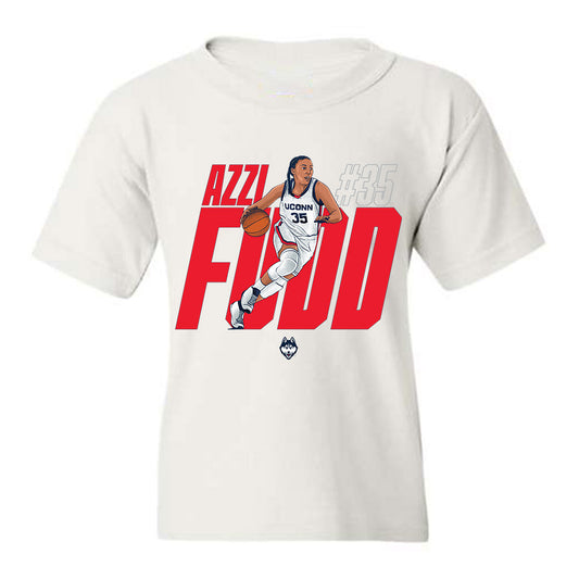 UConn - NCAA Women's Basketball : Azzi Fudd - Youth T-Shirt Individual Caricature