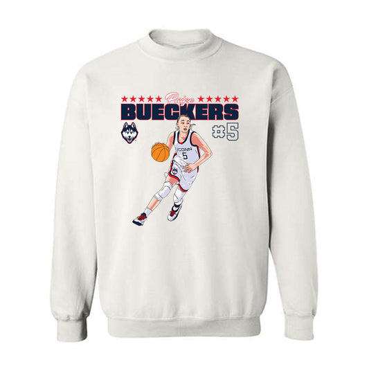 UConn - NCAA Women's Basketball : Paige Bueckers - Crewneck Sweatshirt Individual Caricature
