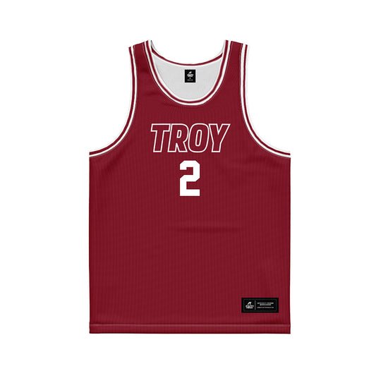 Troy - NCAA Men's Basketball : Marcus Rigsby - Basketball Jersey Cardinal
