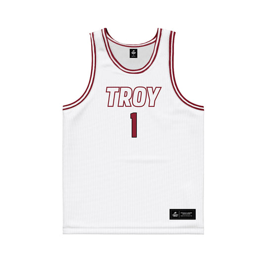 Troy - NCAA Men's Basketball : Thomas Dowd - Basketball Jersey White