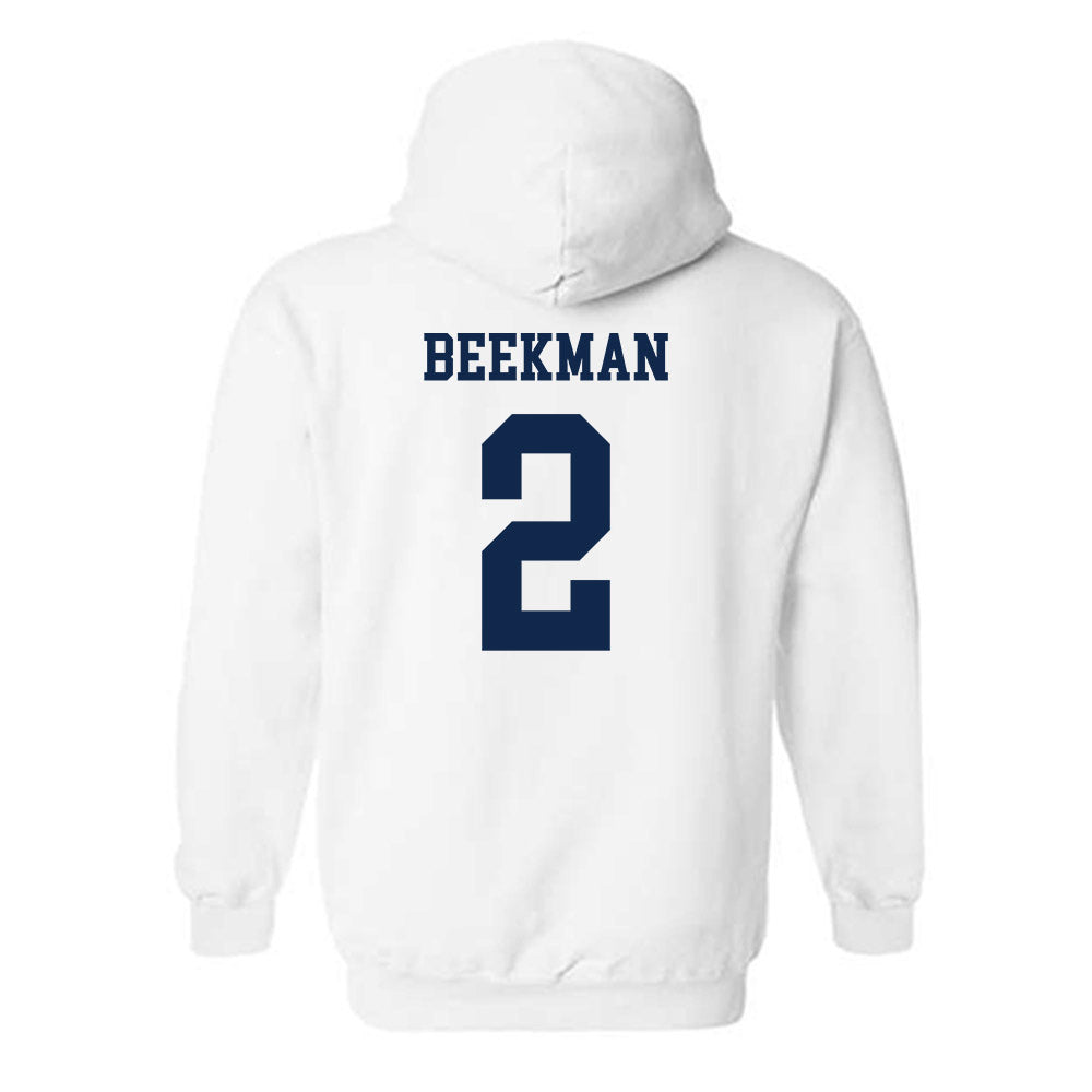 Virginia - NCAA Men's Basketball : Reece Beekman - Hooded Sweatshirt Classic Shersey