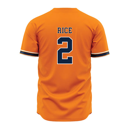 UT Martin - NCAA Baseball : Zac Rice - Orange Baseball Jersey