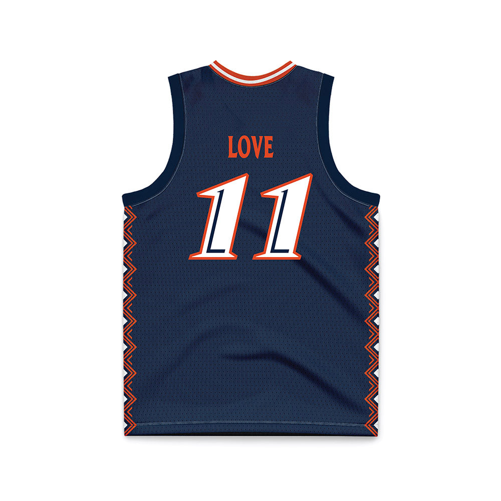 UTSA - NCAA Women's Basketball : Sidney Love - Navy Basketball Jersey