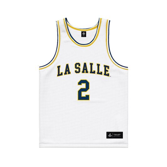 La Salle - NCAA Men's Basketball : Jhamir Brickus - Basketball Jersey White