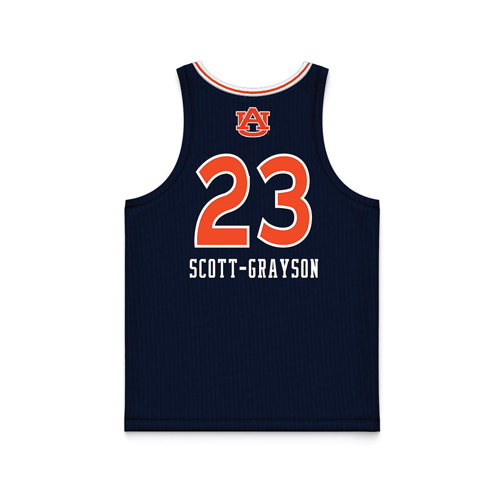 Auburn - NCAA Women's Basketball : Honesty Scott-Grayson - Basketball Jersey Blue