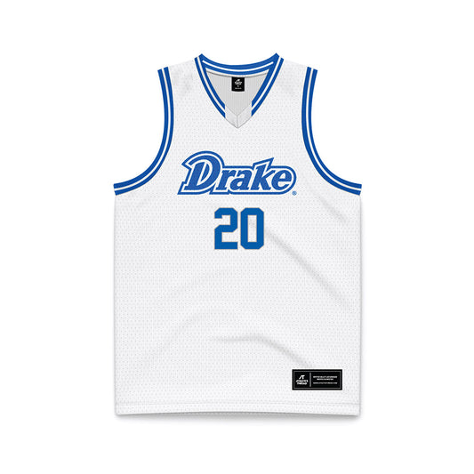 Drake - NCAA Women's Basketball : Emily Christenson - Basketball Jersey White