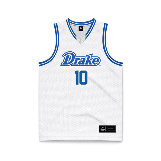 Drake - NCAA Women's Basketball : Katie Dinnebier - Basketball Jersey White