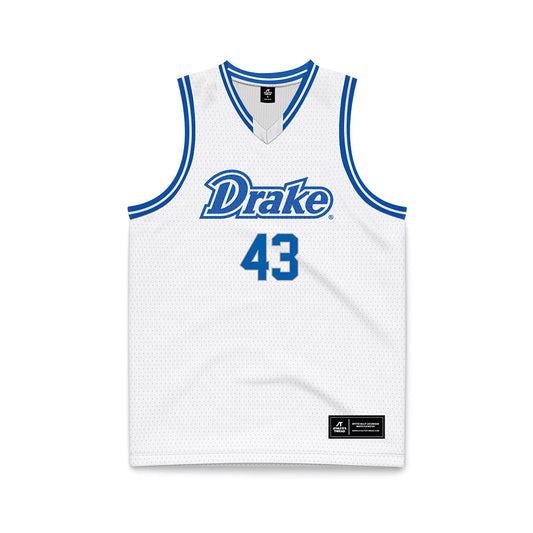 Drake - NCAA Women's Basketball : Grace Berg - Basketball Jersey White