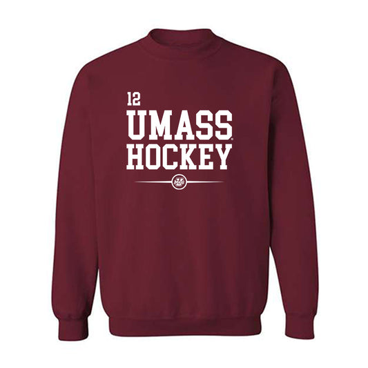 UMass - NCAA Men's Ice Hockey : Lucas Vanroboys - Crewneck Sweatshirt Classic Fashion Shersey