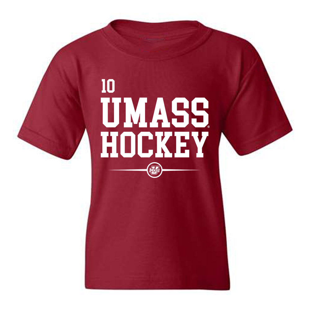 UMass - NCAA Men's Ice Hockey : Dans Locmelis - Youth T-Shirt Classic Fashion Shersey