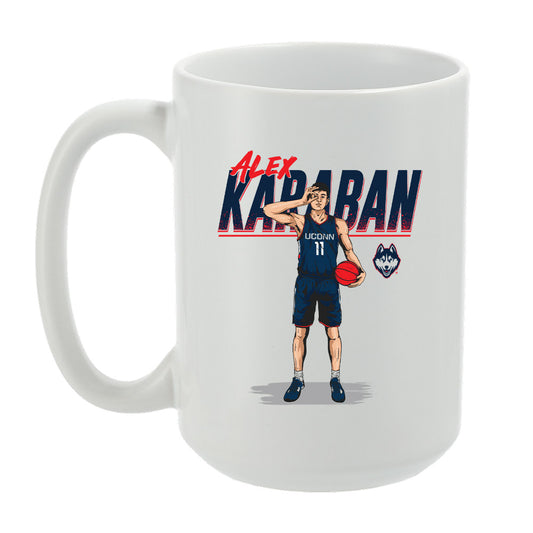 UConn - NCAA Men's Basketball : Alex Karaban - Mug Individual Caricature