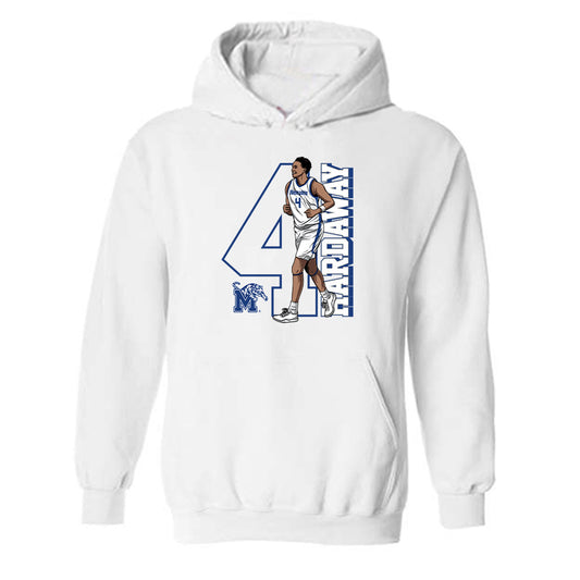 Memphis - NCAA Men's Basketball : Ashton Hardaway - Hooded Sweatshirt Individual Caricature