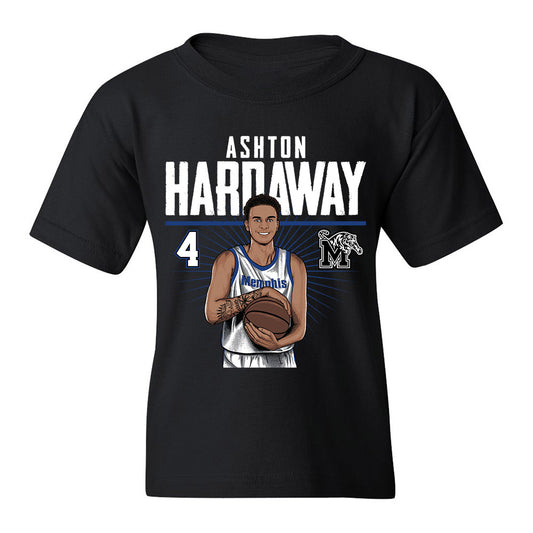 Memphis - NCAA Men's Basketball : Ashton Hardaway - Youth T-Shirt Individual Caricature