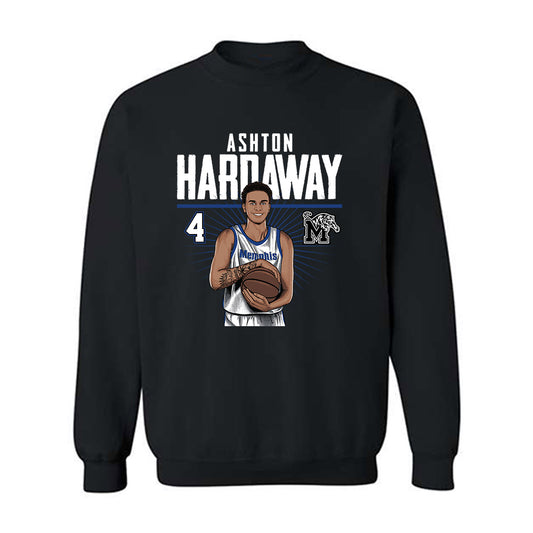 Memphis - NCAA Men's Basketball : Ashton Hardaway - Crewneck Sweatshirt Individual Caricature