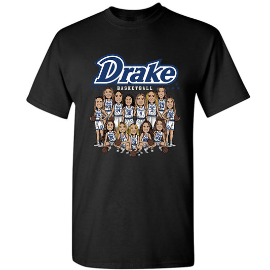 Drake - NCAA Women's Basketball : T-Shirt Team Caricature