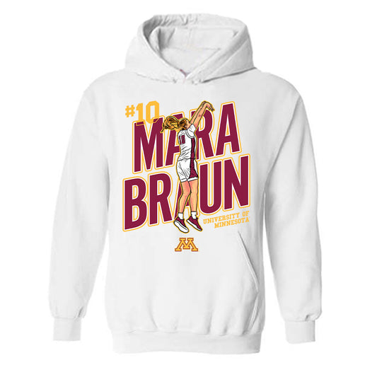 Minnesota - NCAA Women's Basketball : Mara Braun - Hooded Sweatshirt Individual Caricature