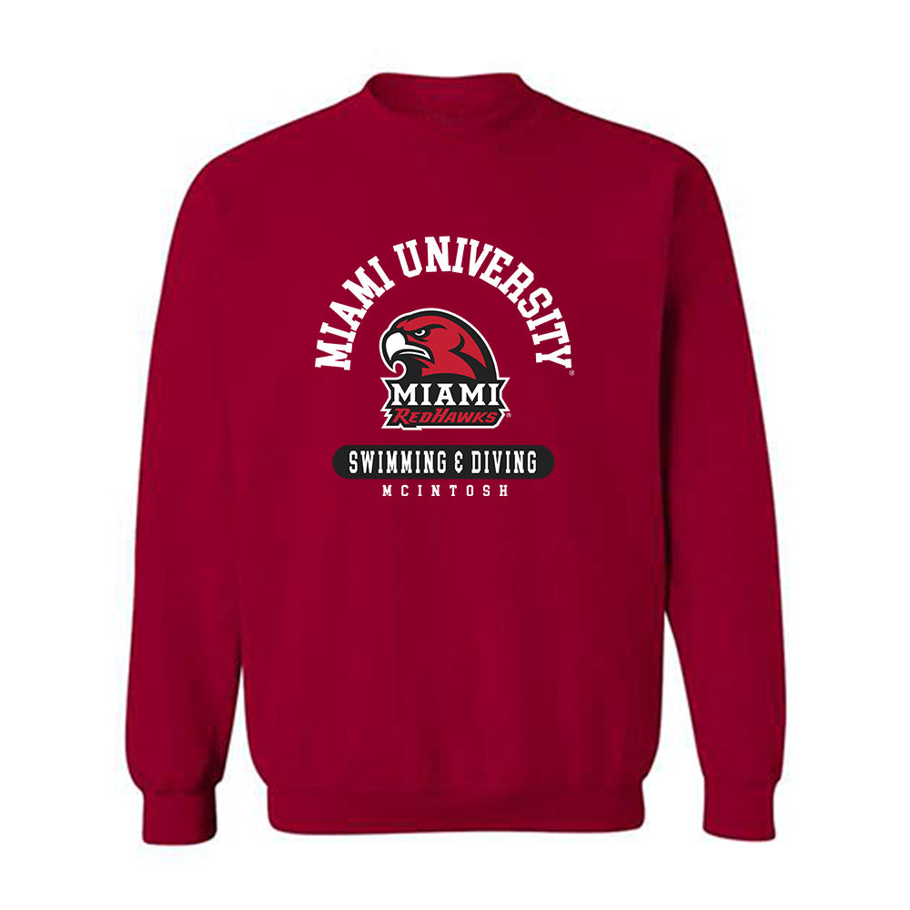 Miami of Ohio - NCAA Men's Swimming & Diving : Carter McIntosh - Crewneck Sweatshirt Classic Fashion Shersey