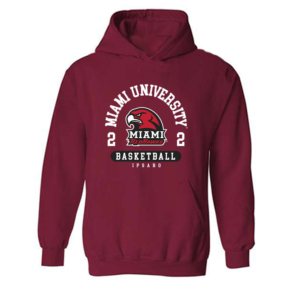 Miami of Ohio - NCAA Men's Basketball : Evan Ipsaro - Hooded Sweatshirt Classic Fashion Shersey