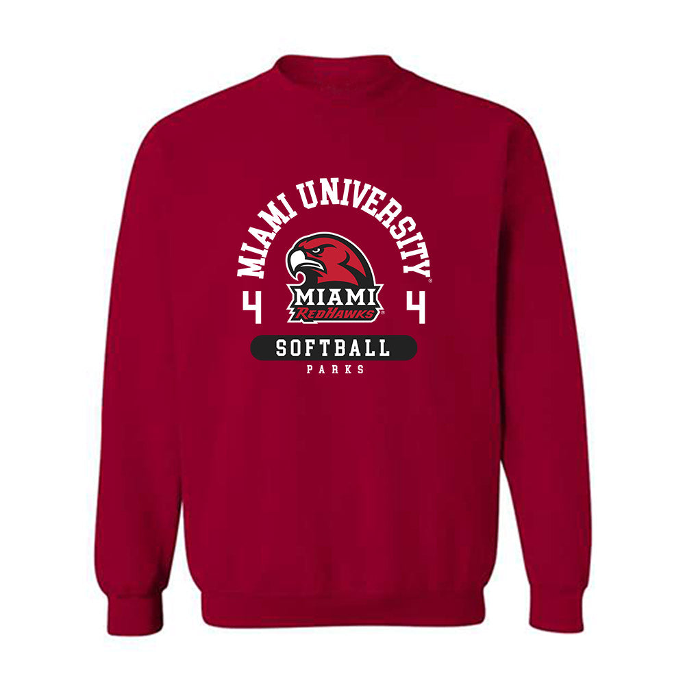 Miami of Ohio - NCAA Softball : Chloe Parks - Crewneck Sweatshirt Classic Fashion Shersey