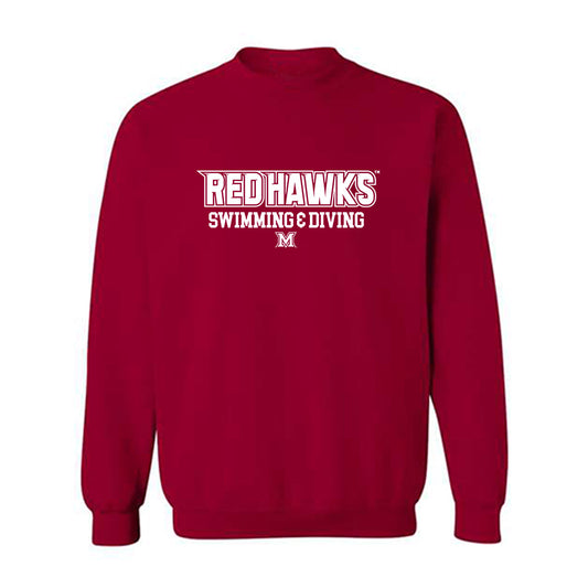 Miami of Ohio - NCAA Men's Swimming & Diving : George Clark - Crewneck Sweatshirt Classic Shersey
