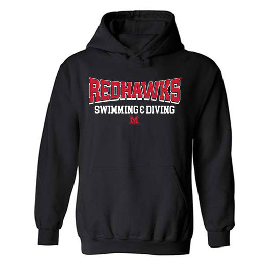 Miami of Ohio - NCAA Men's Swimming & Diving : Joe Miller - Hooded Sweatshirt Classic Shersey